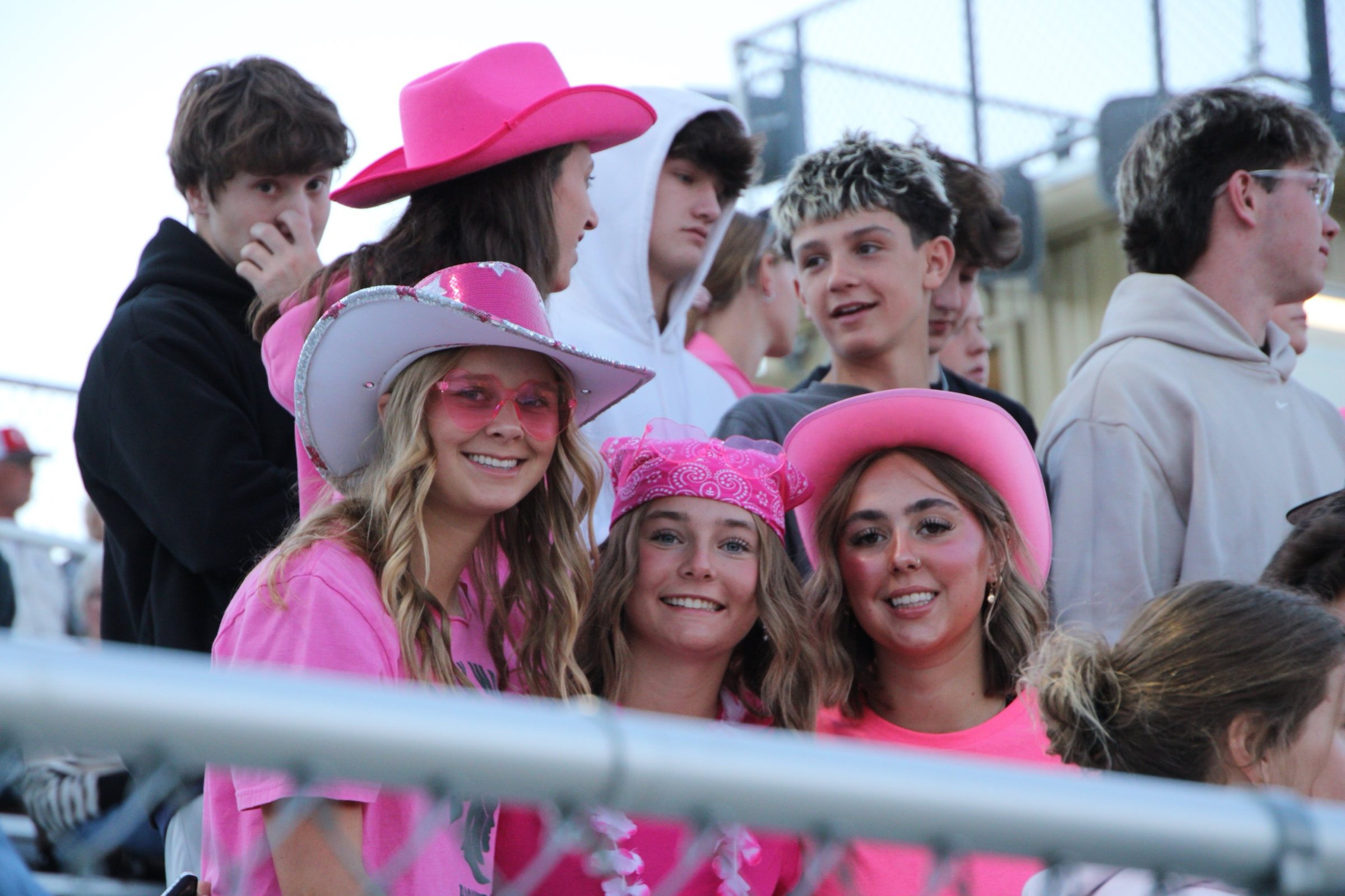 Student section on pink-out night